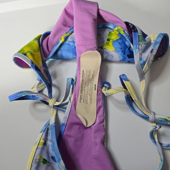 Aerie Floral Purple Cheeky Bikini Large - Picture 5 of 5
